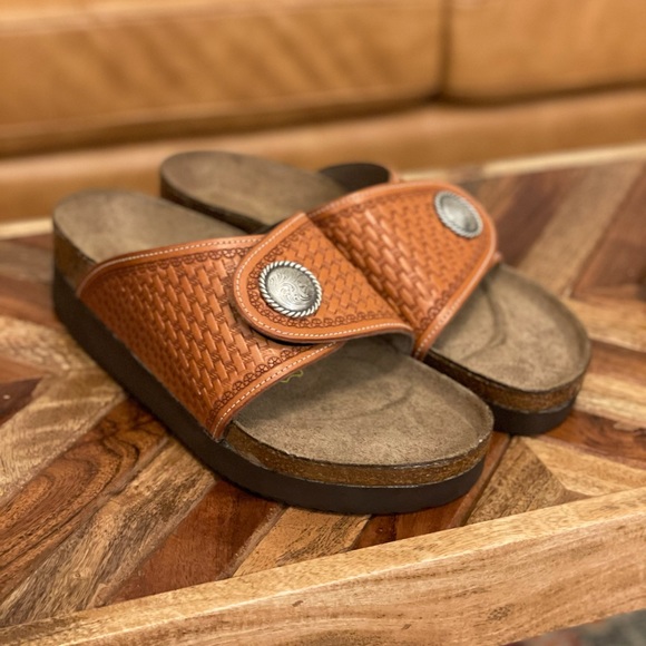 Birkenstock Shoes - Custom leather tooled Birkenstocks
